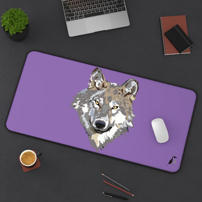 Desk Mat: Wolves Lite Purple