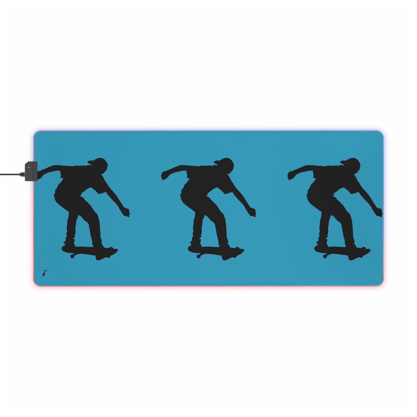 LED Gaming Mouse Pad: Skateboarding Turquoise