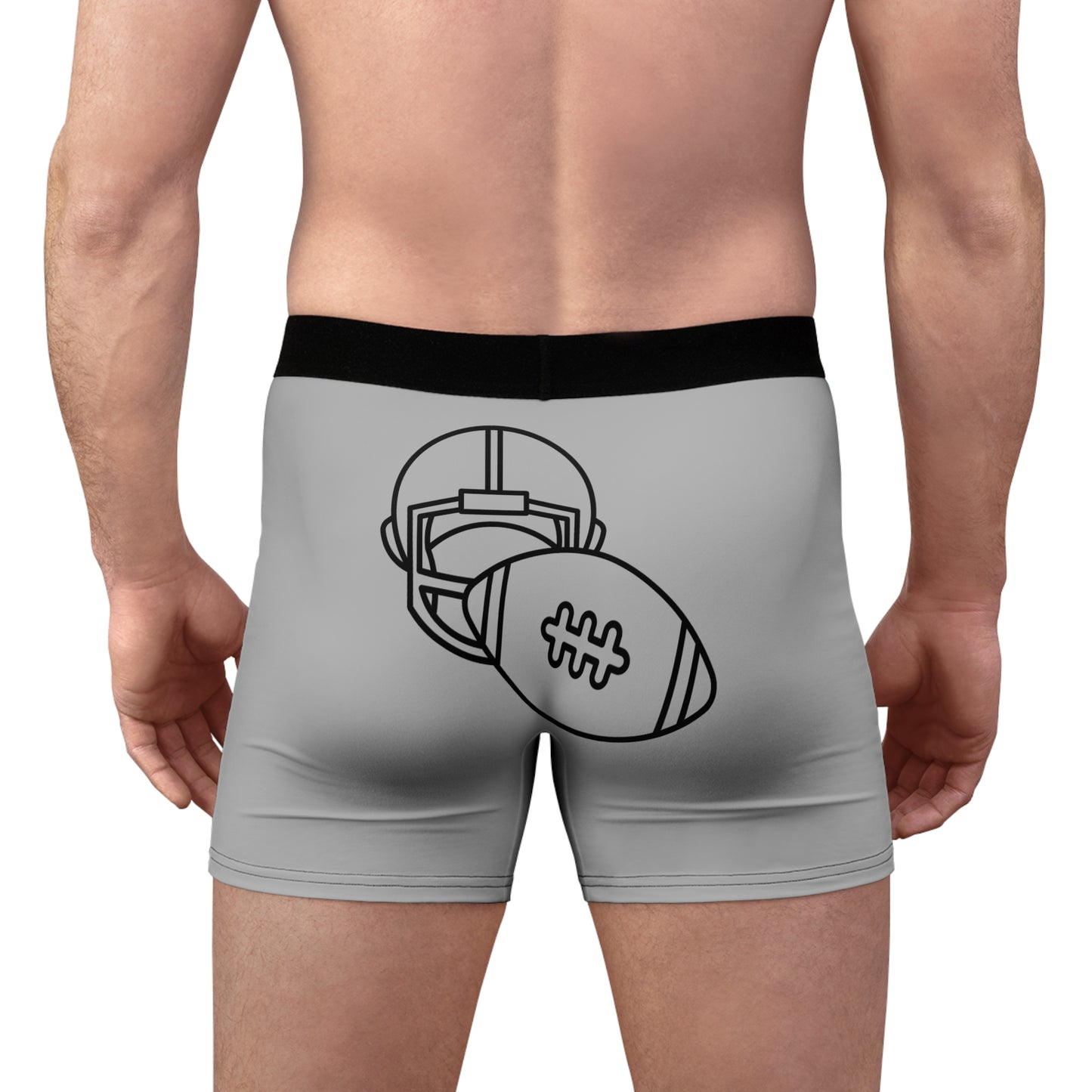 Men's Boxer Briefs Football Lite Grey