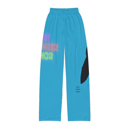 Kids Pajama Pants: Lost Remember Honor Turquoise