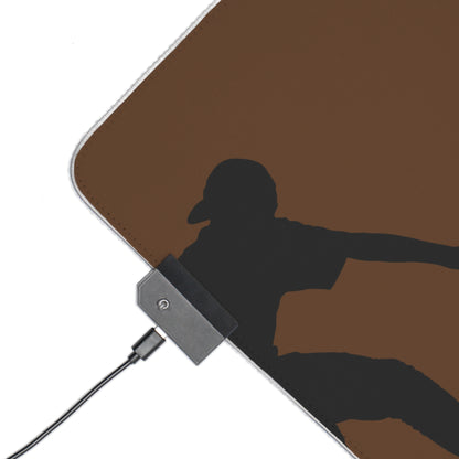 LED Gaming Mouse Pad: Skateboarding Brown