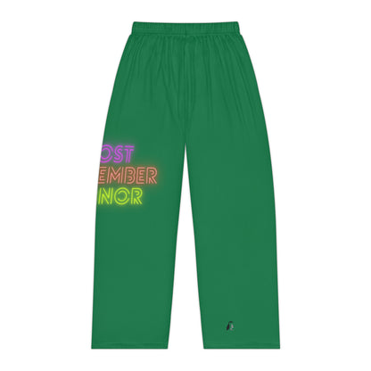 Women's Pajama Pants: Lost Remember Honor Dark Green