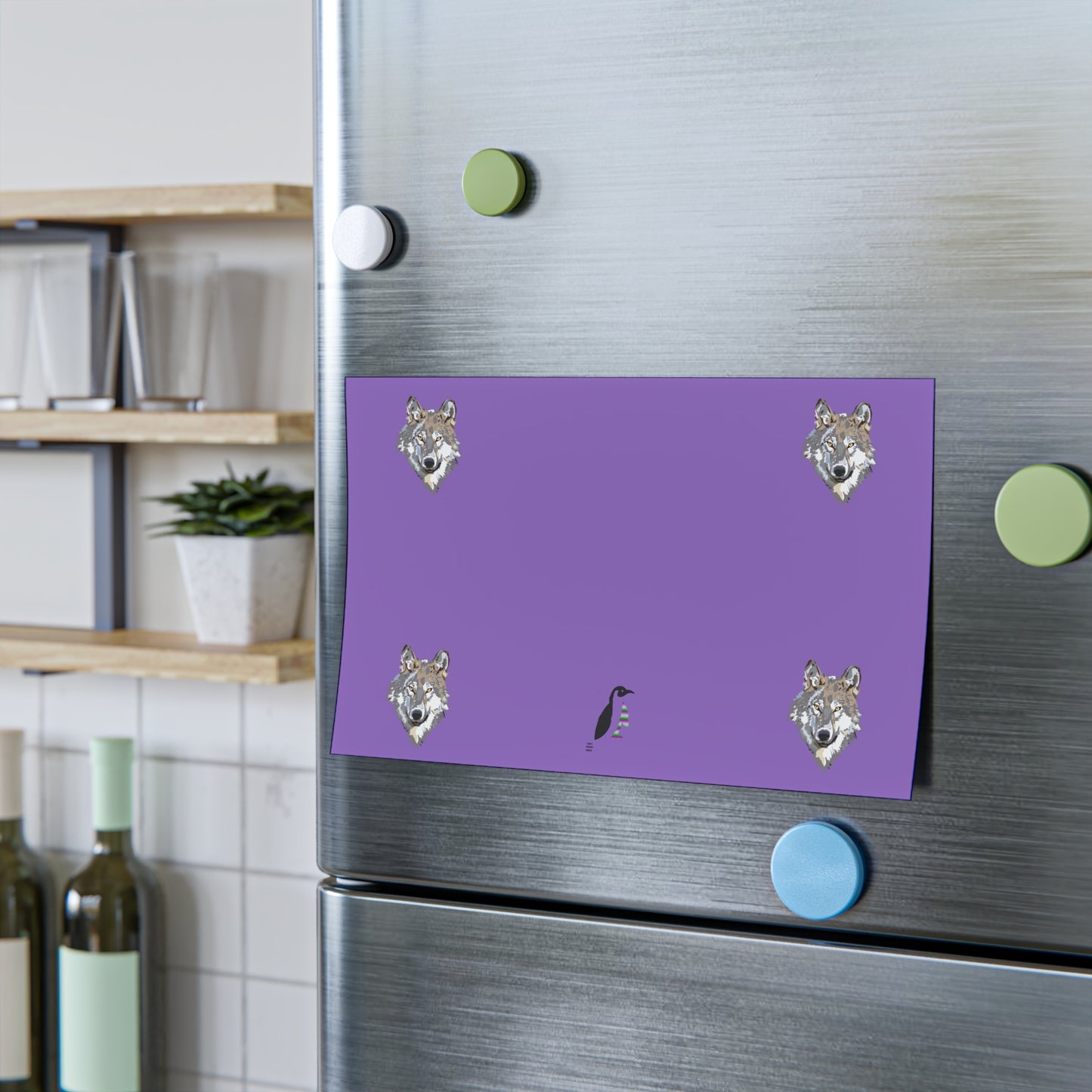 Post-it® Note Pads: Wolves Lite Purple