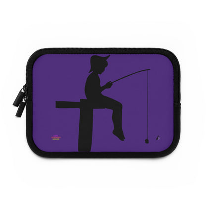 Laptop Sleeve: Fishing Purple