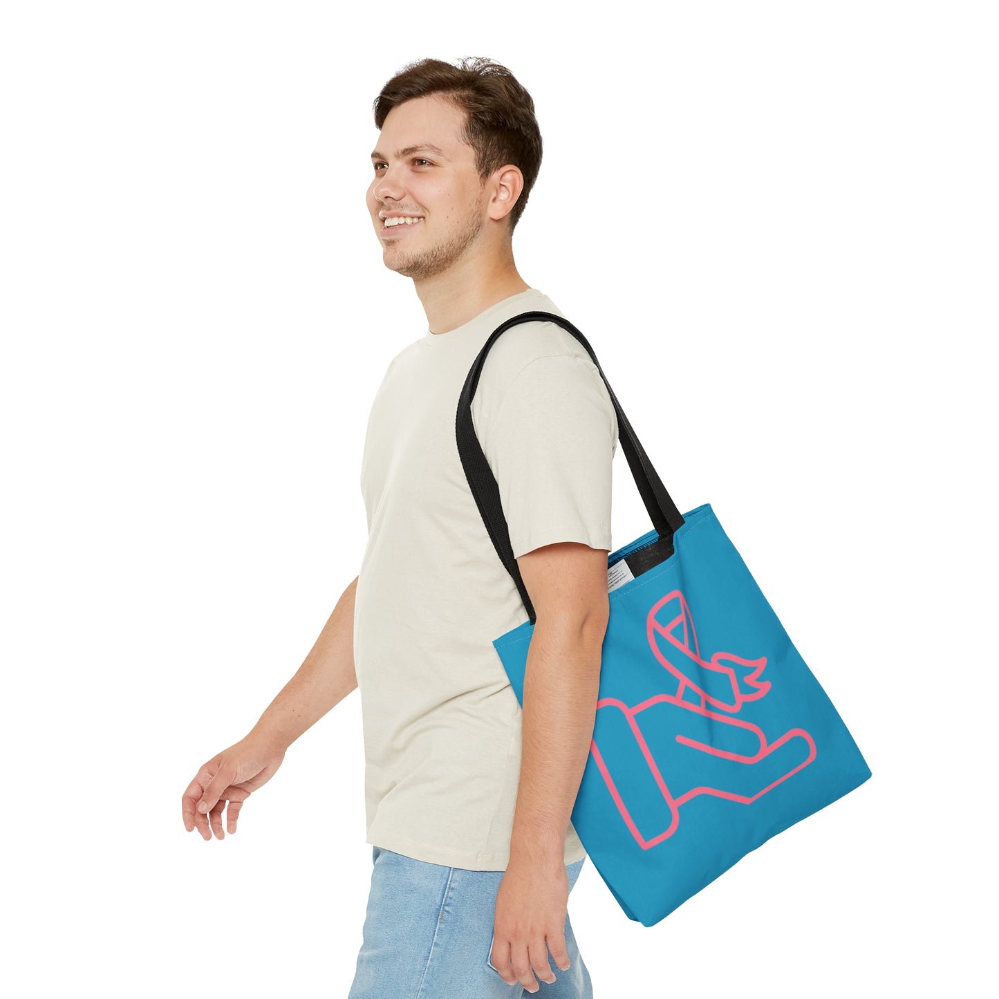 Tote Bag: Fight Cancer Turquoise