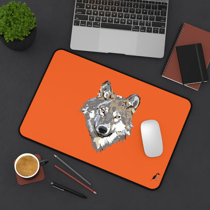 Desk Mat: Wolves Orange