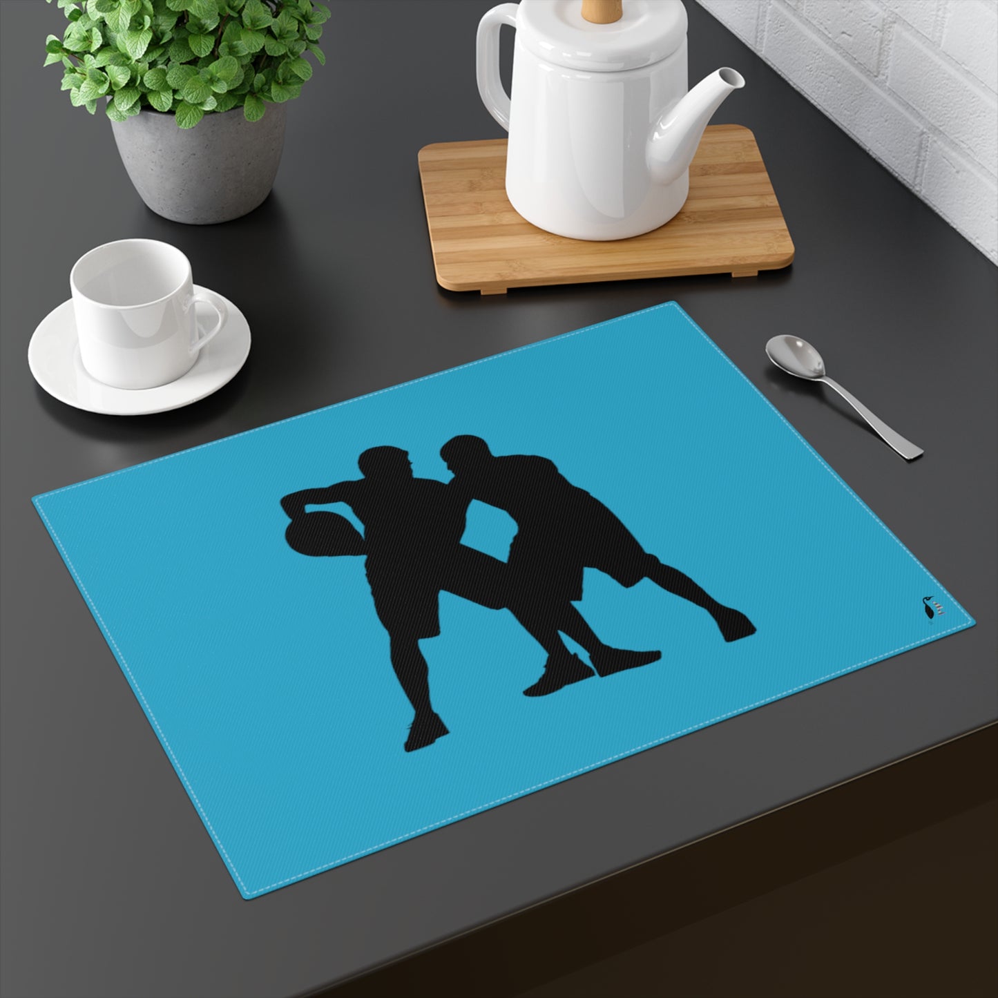 Placemat, 1pc: Basketball Turquoise