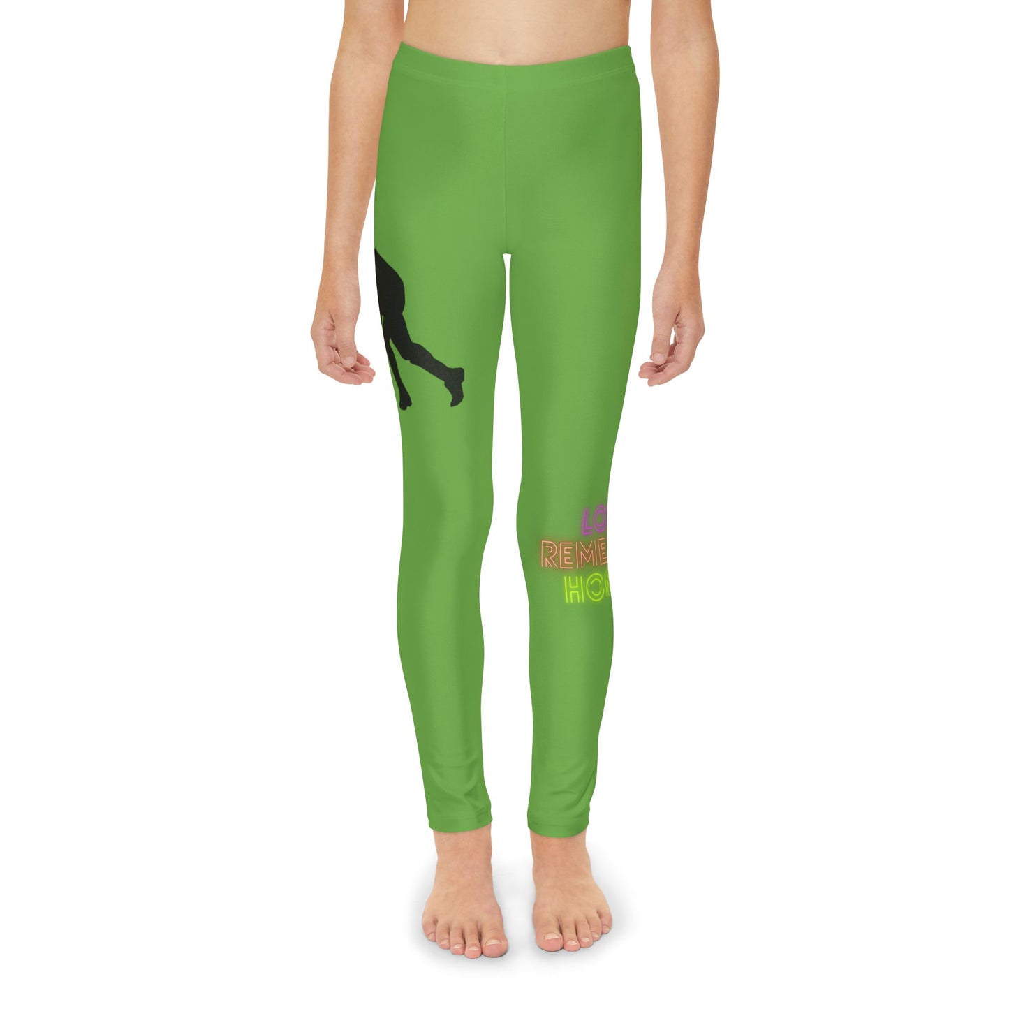 Youth Full-Length Leggings: Hockey Green