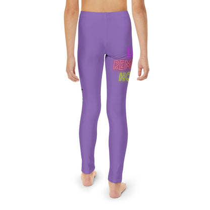 Youth Full-Length Leggings: Lost Remember Honor Lite Purple