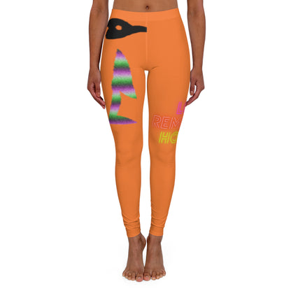 Women's Spandex Leggings: Crazy Penguin World Logo Crusta