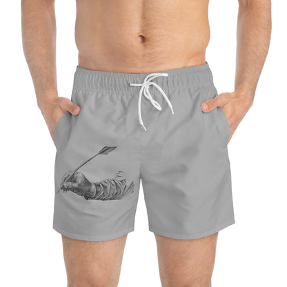 Swim Trunks: Writing Lite Grey