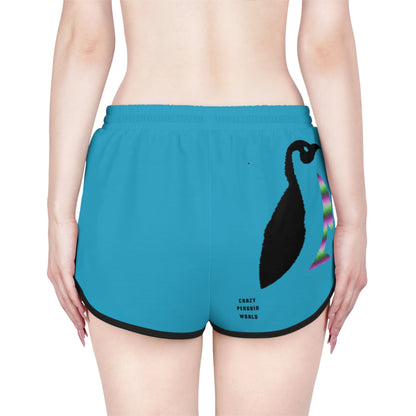 Women's Relaxed Shorts: Lost Remember Honor Turquoise