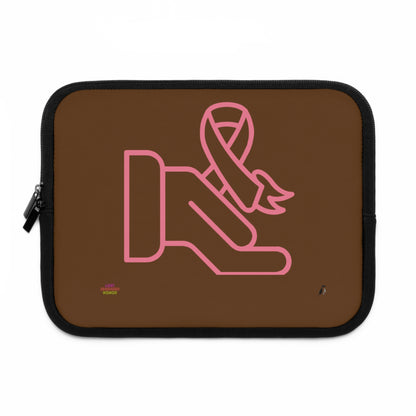 Laptop Sleeve: Fight Cancer Brown