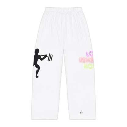 Pambabaeng Pajama Pants: Weightlifting White 