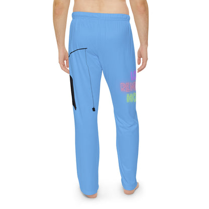 Men's Pajama Pants: Fishing Lite Blue