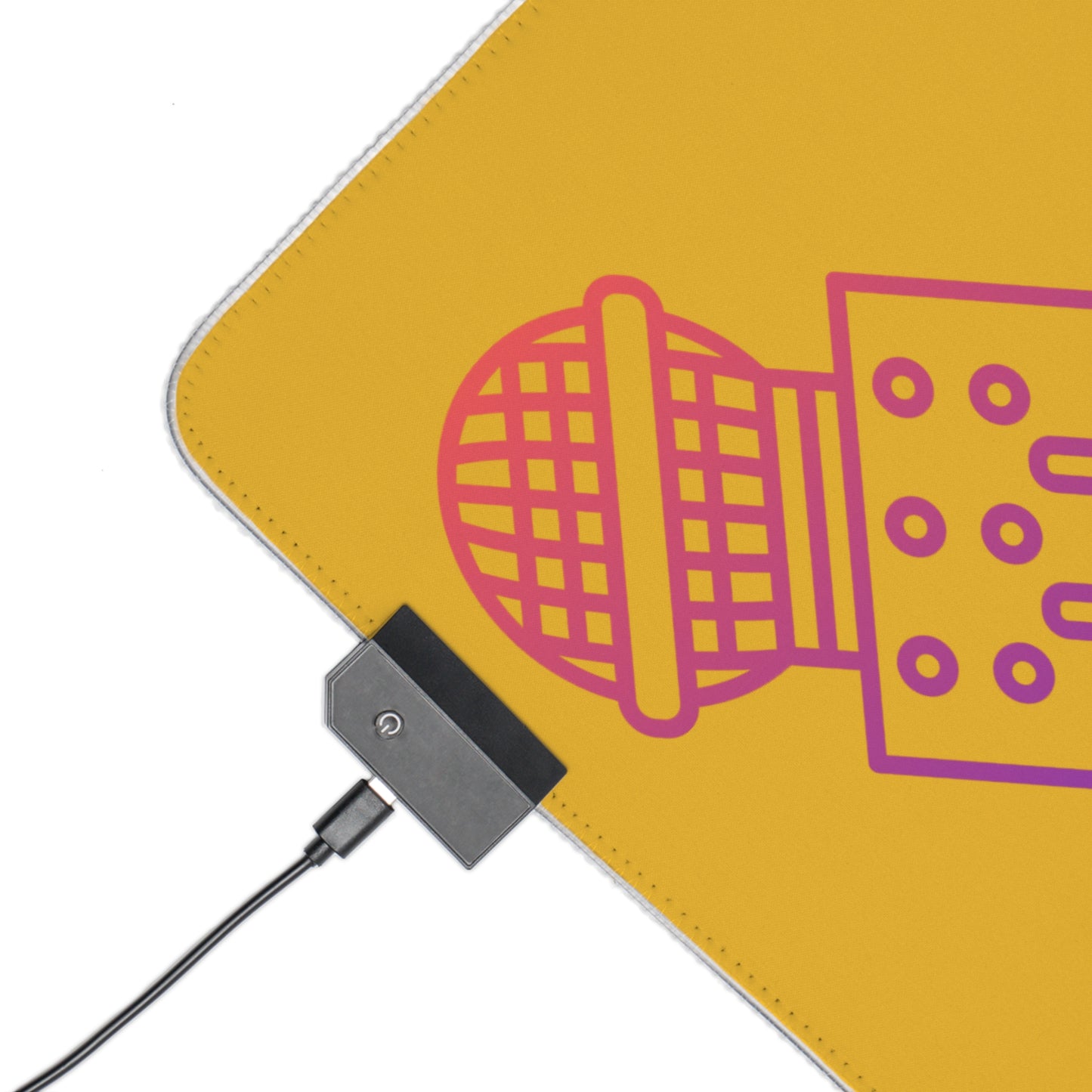 LED Gaming Mouse Pad: Music Yellow