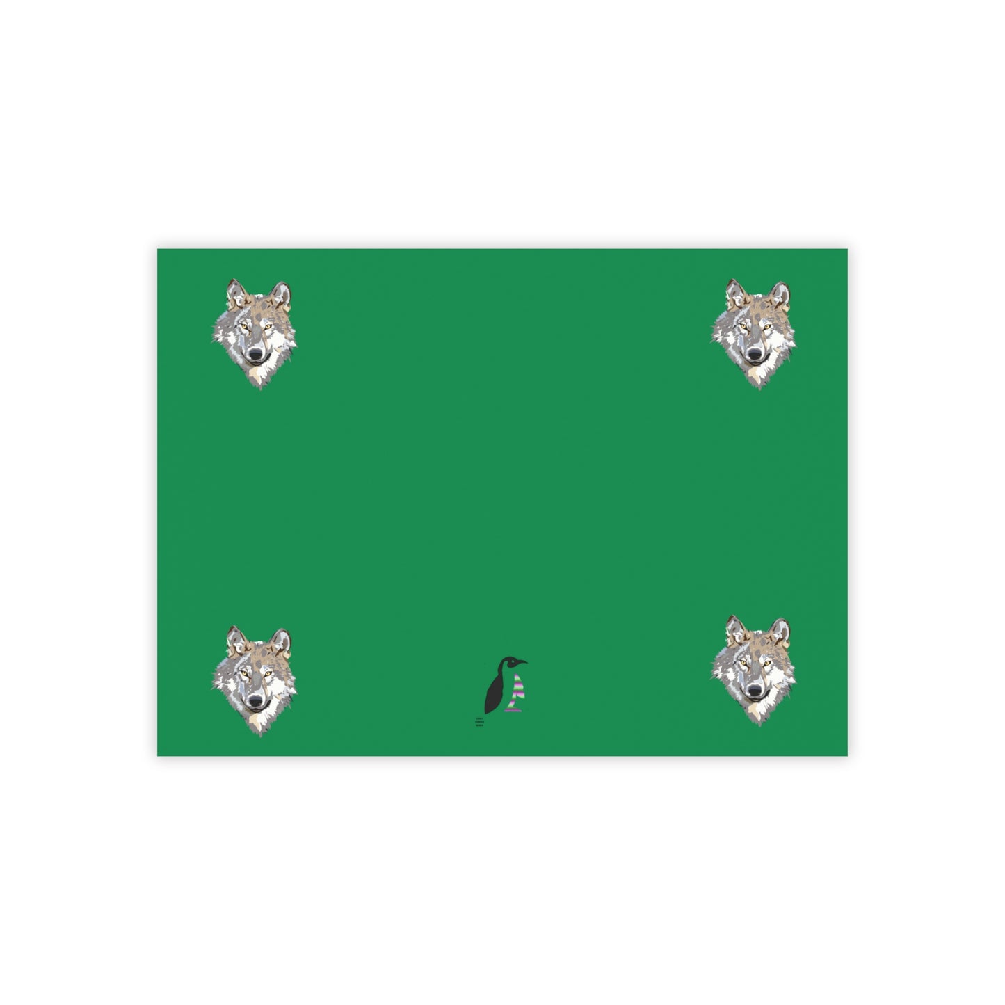 Post-it® Note Pads: Wolves Dark Green