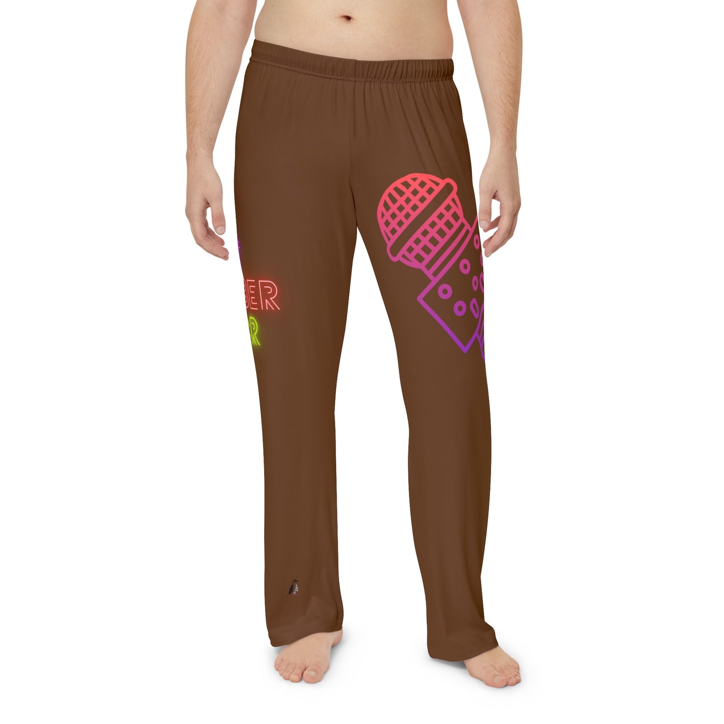 Men's Pajama Pants: Music Brown