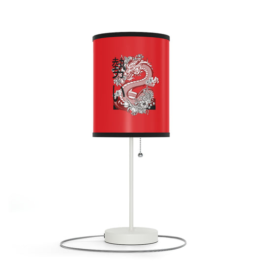 Lamp on a Stand, US|CA plug: Dragons Red