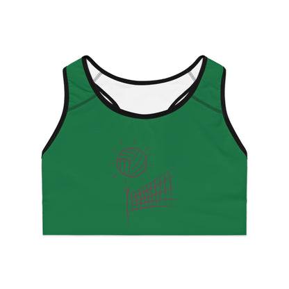 Sports Bra: Volleyball Dark Green