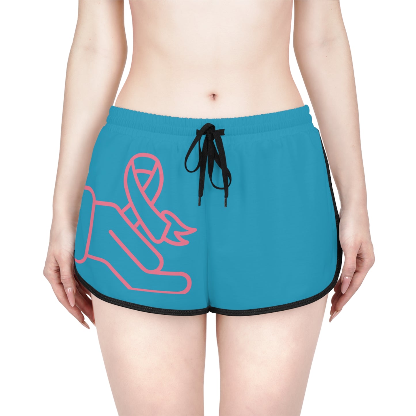 Women's Relaxed Shorts: Fight Cancer Turquoise