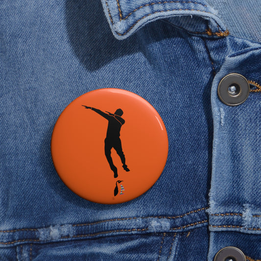 Custom Pin Buttons Dance Orange
