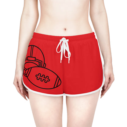 Women's Relaxed Shorts: Football Red