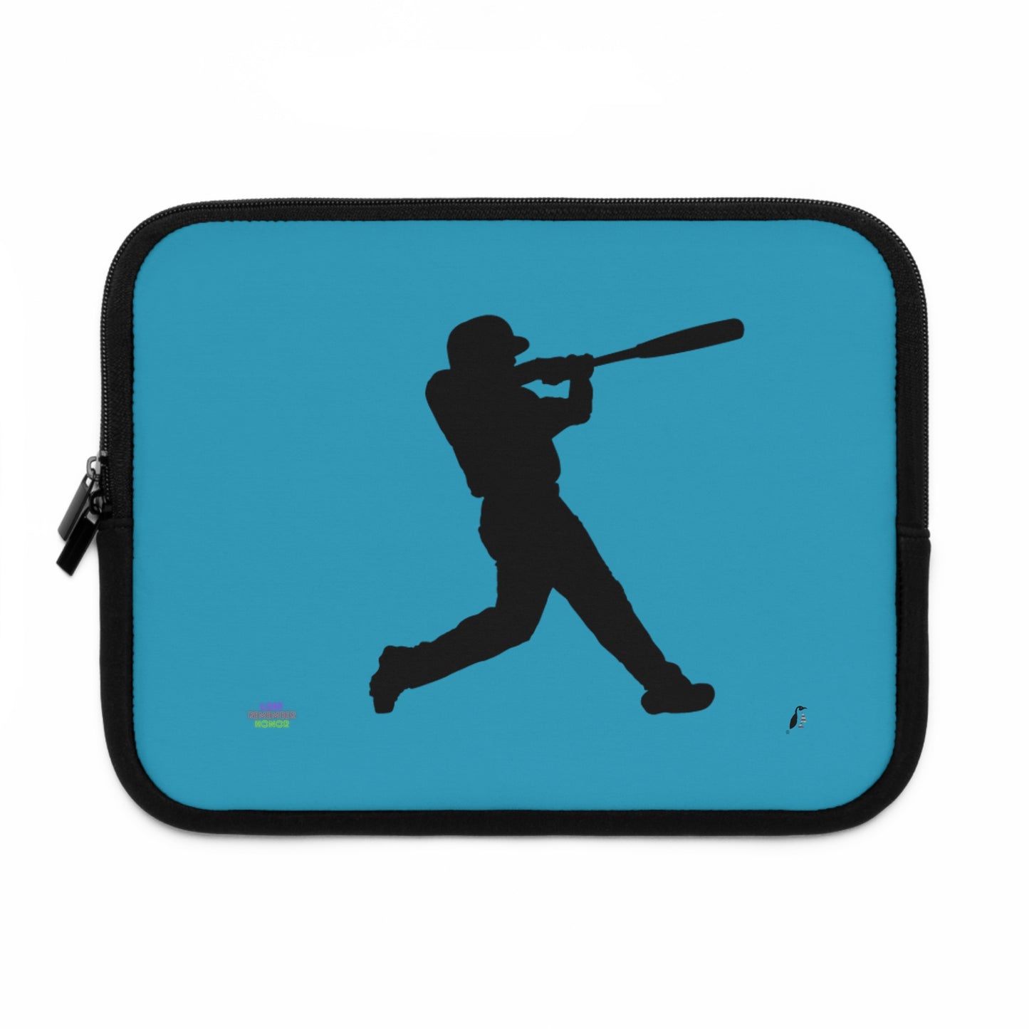 Laptop Sleeve: Baseball Turquoise