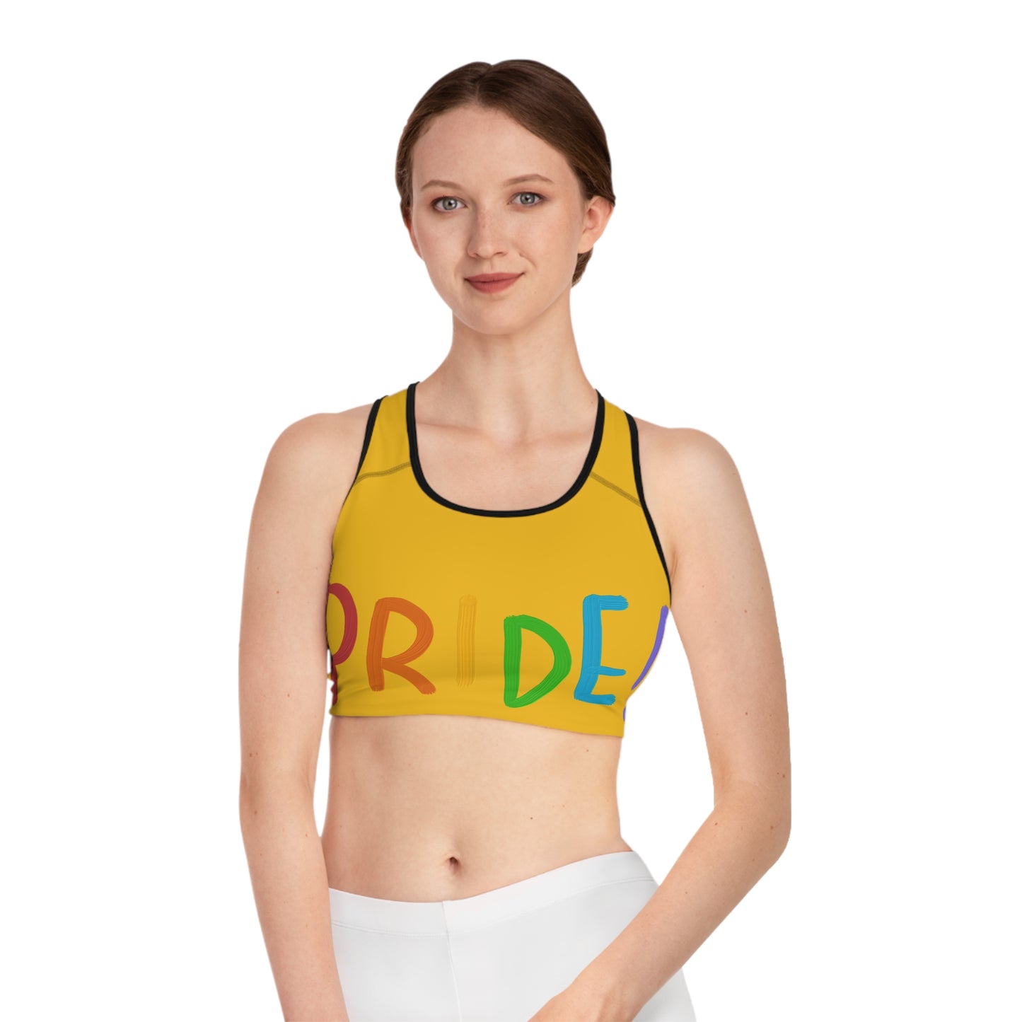 Sports Bra: LGBTQ Pride Yellow