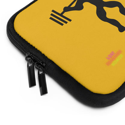 Laptop Sleeve: Weightlifting Yellow