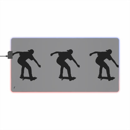 LED Gaming Mouse Pad: Skateboarding Grey