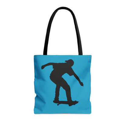 Tote Bag: Skateboarding Turquoise