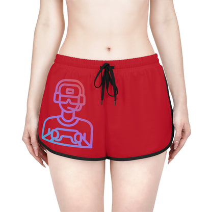 Women's Relaxed Shorts: Gaming Dark Red