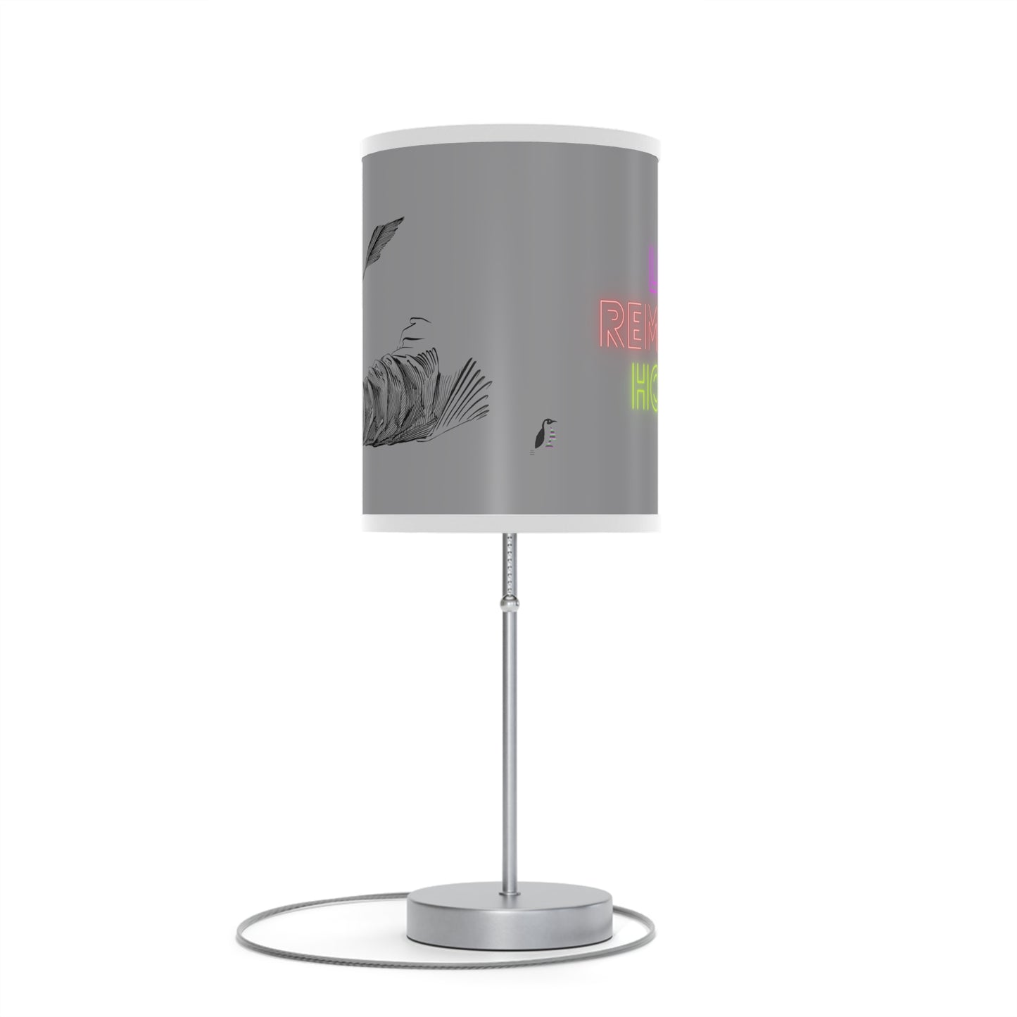 Lamp on a Stand, US|CA plug: Writing Gray 