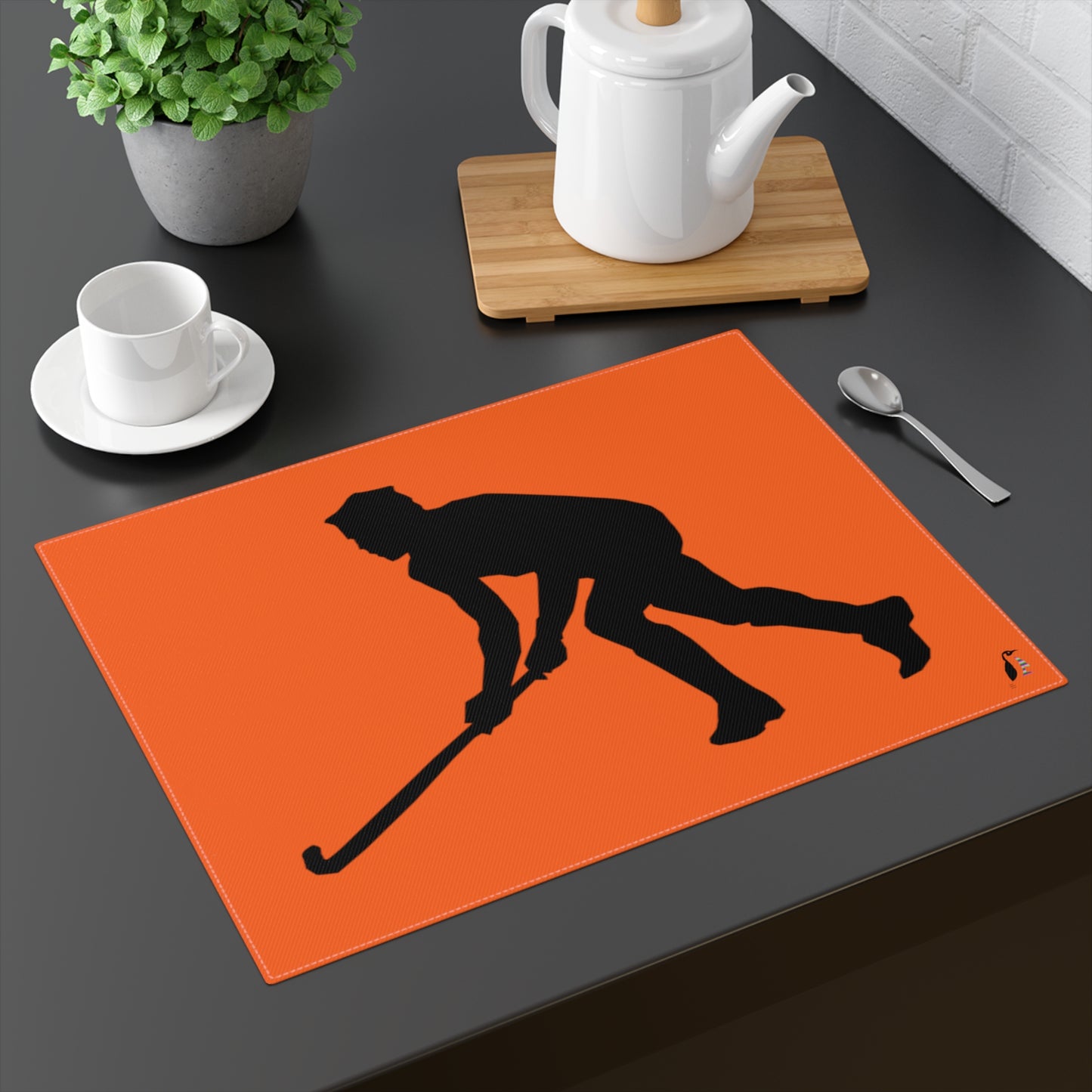 Placemat, 1pc: Hockey Orange