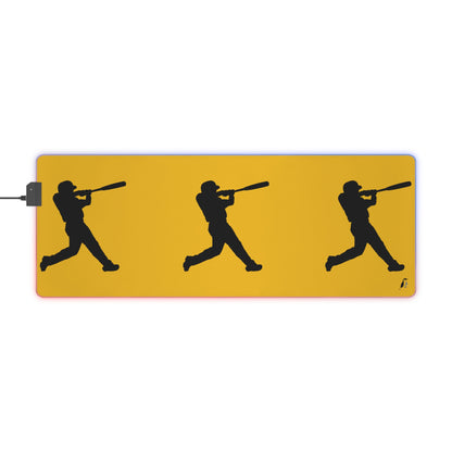 LED Gaming Mouse Pad: Baseball Yellow