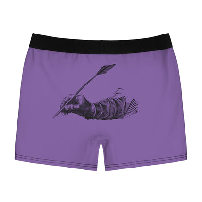 Men's Boxer Briefs: Writing Lite Purple