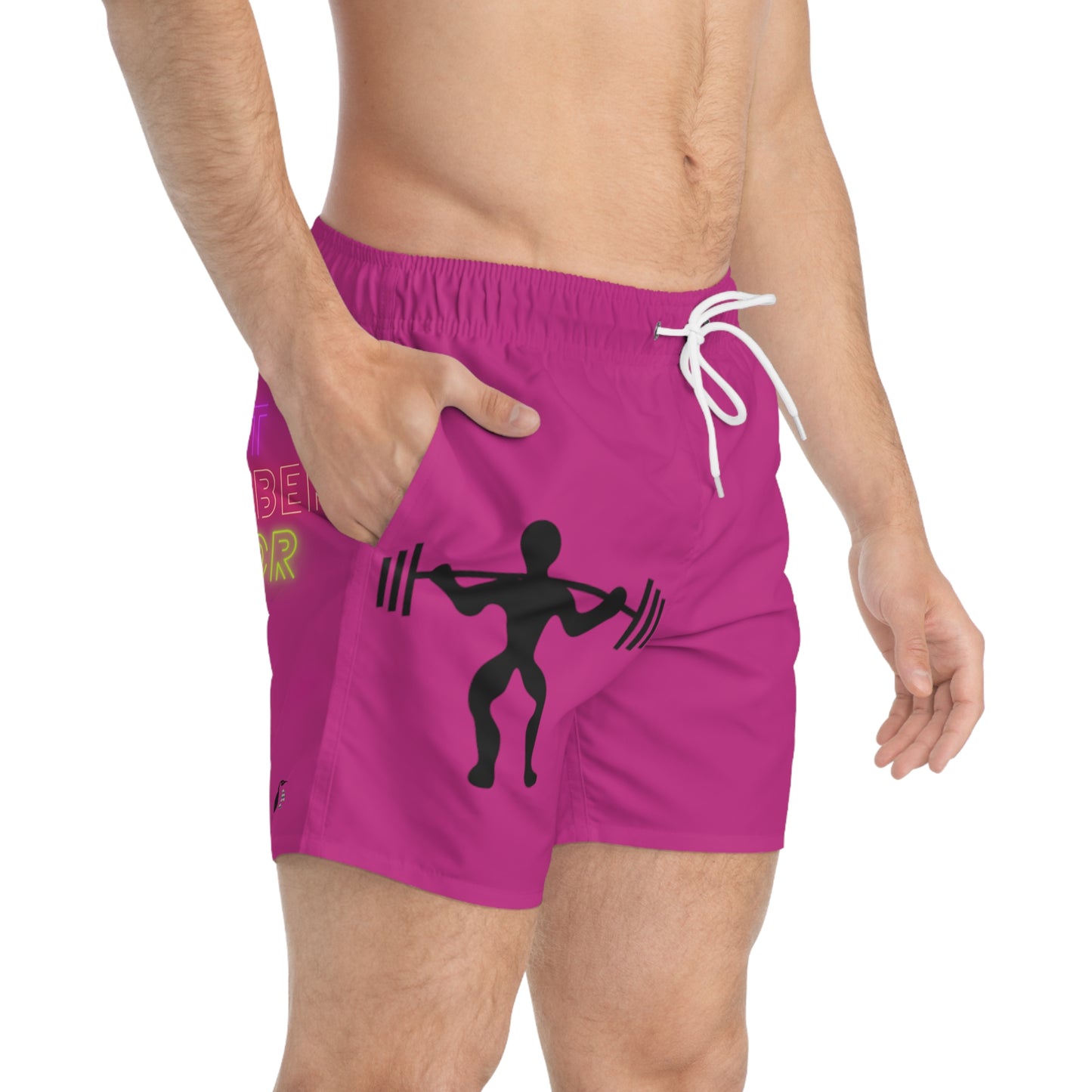 Swim Trunks: Weightlifting Pink