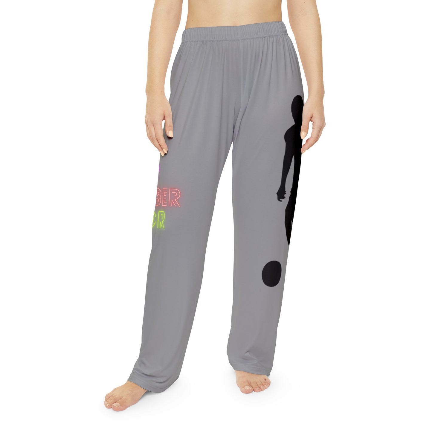 Pambabaeng Pajama Pantalon: Soccer Gray 