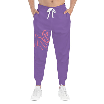 Athletic Joggers: Fight Cancer Lite Purple