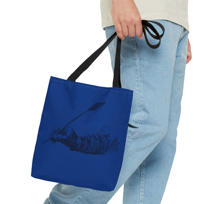 Tote Bag: Writing Dark Blue