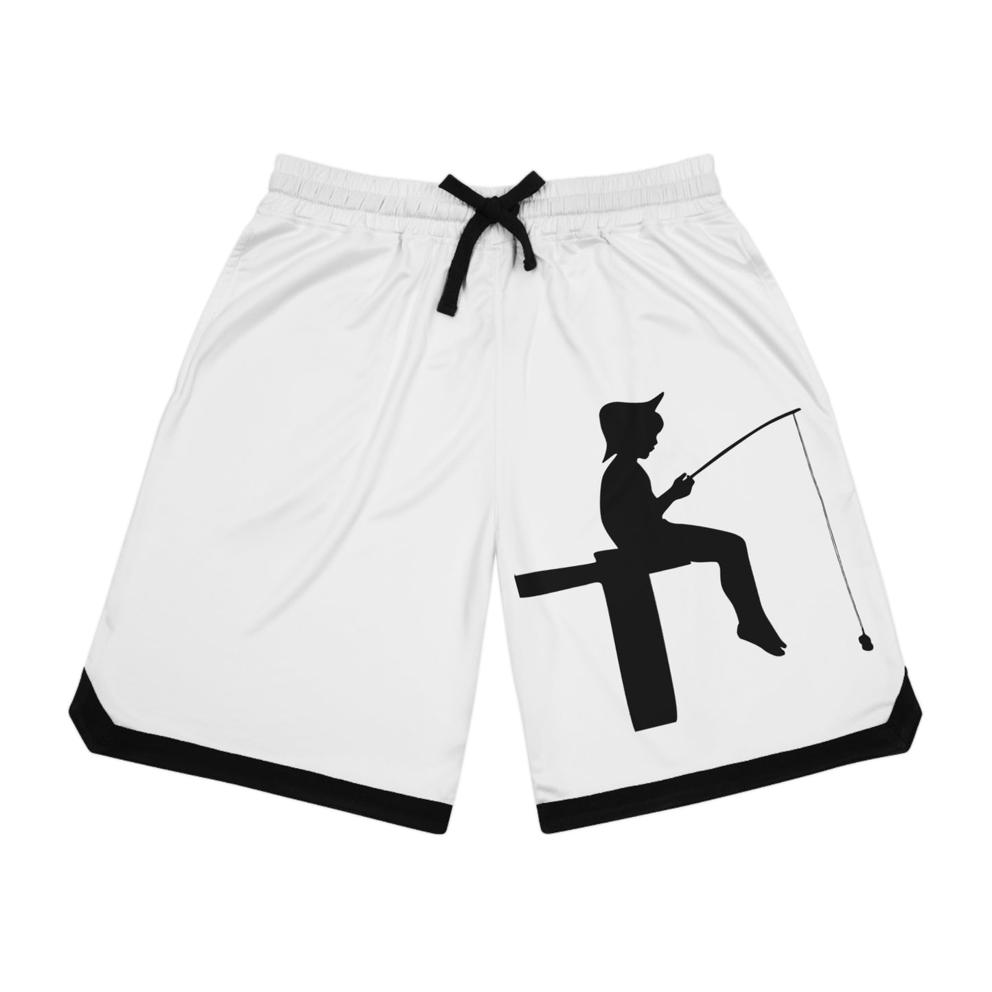 Basketball Rib Shorts: Fishing White