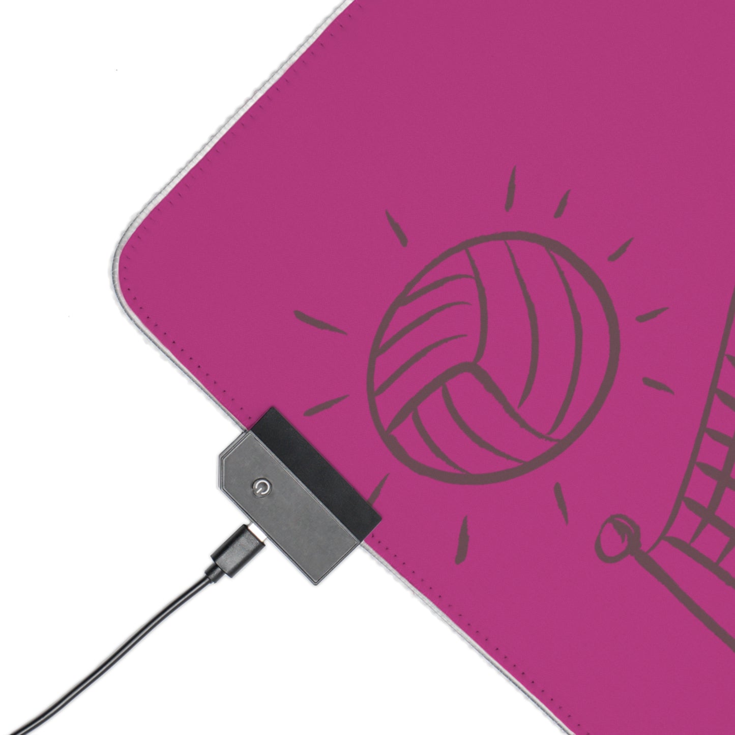 LED Gaming Mouse Pad: Volleyball Pink