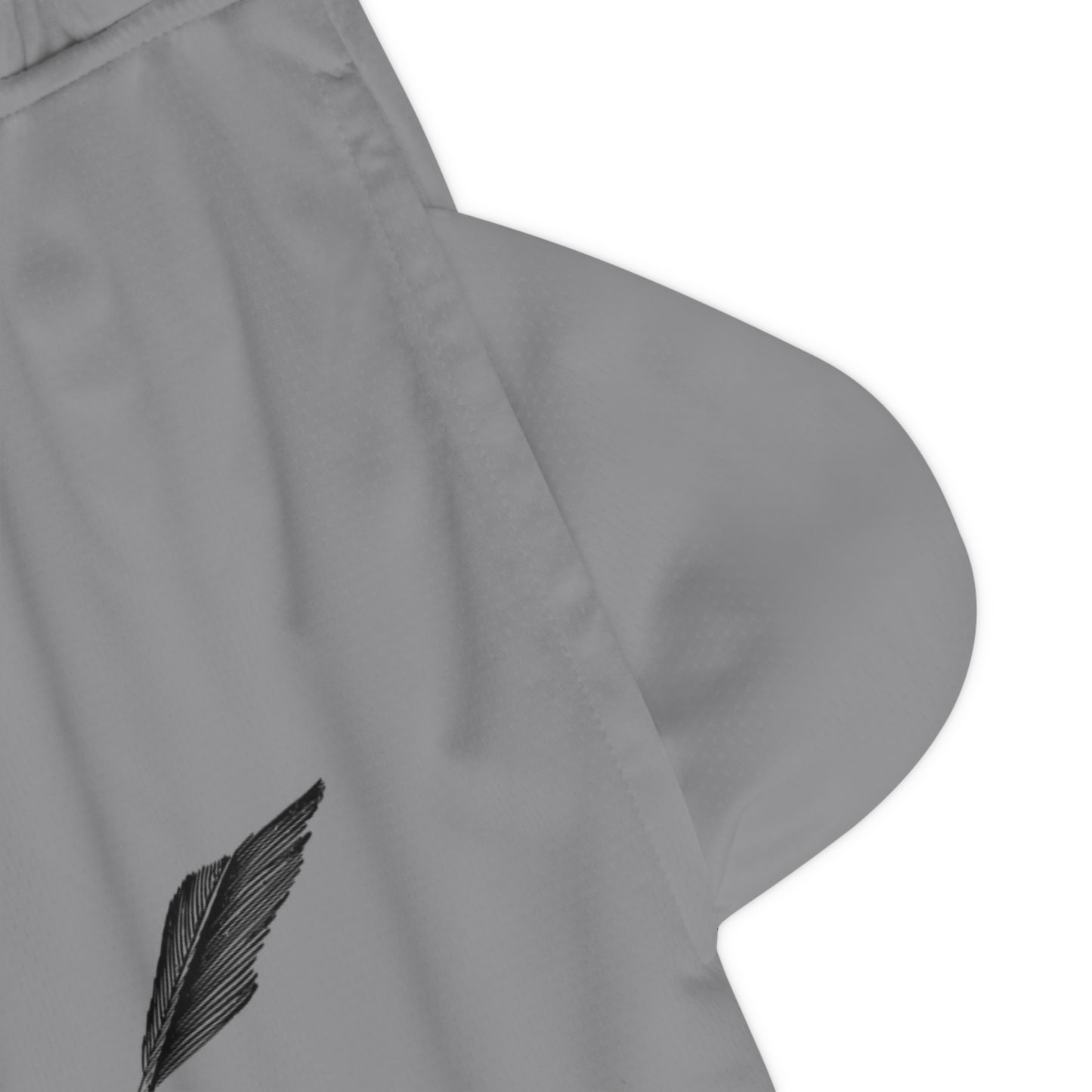 Basketball Rib Shorts: Writing Grey