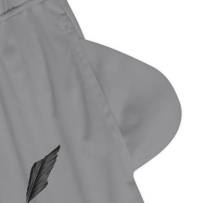 Basketball Rib Shorts: Writing Grey