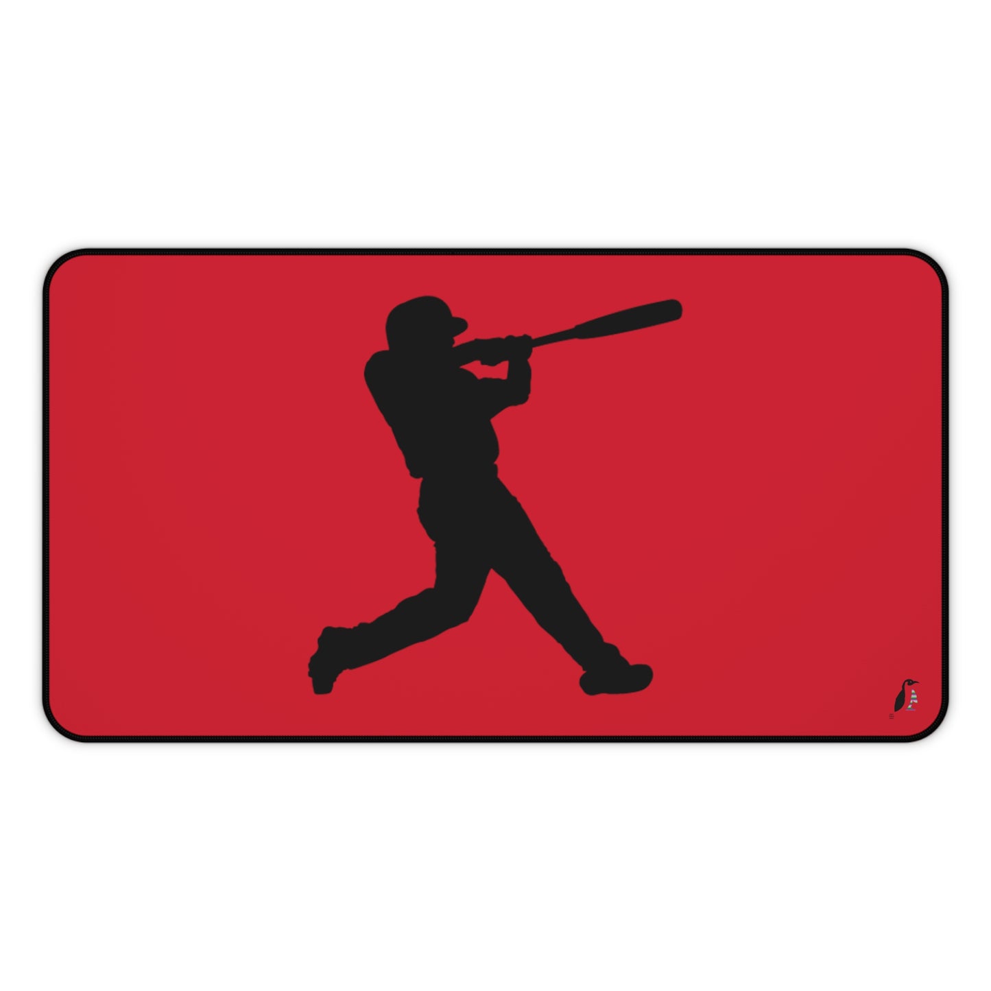 Desk Mat: Baseball Dark Red