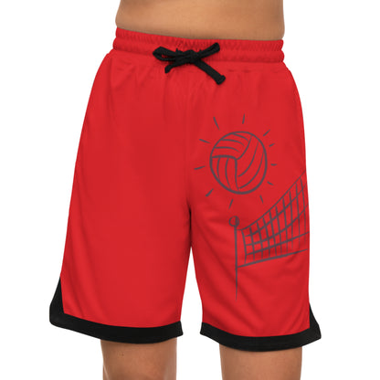 Basketball Rib Shorts: Volleyball Red