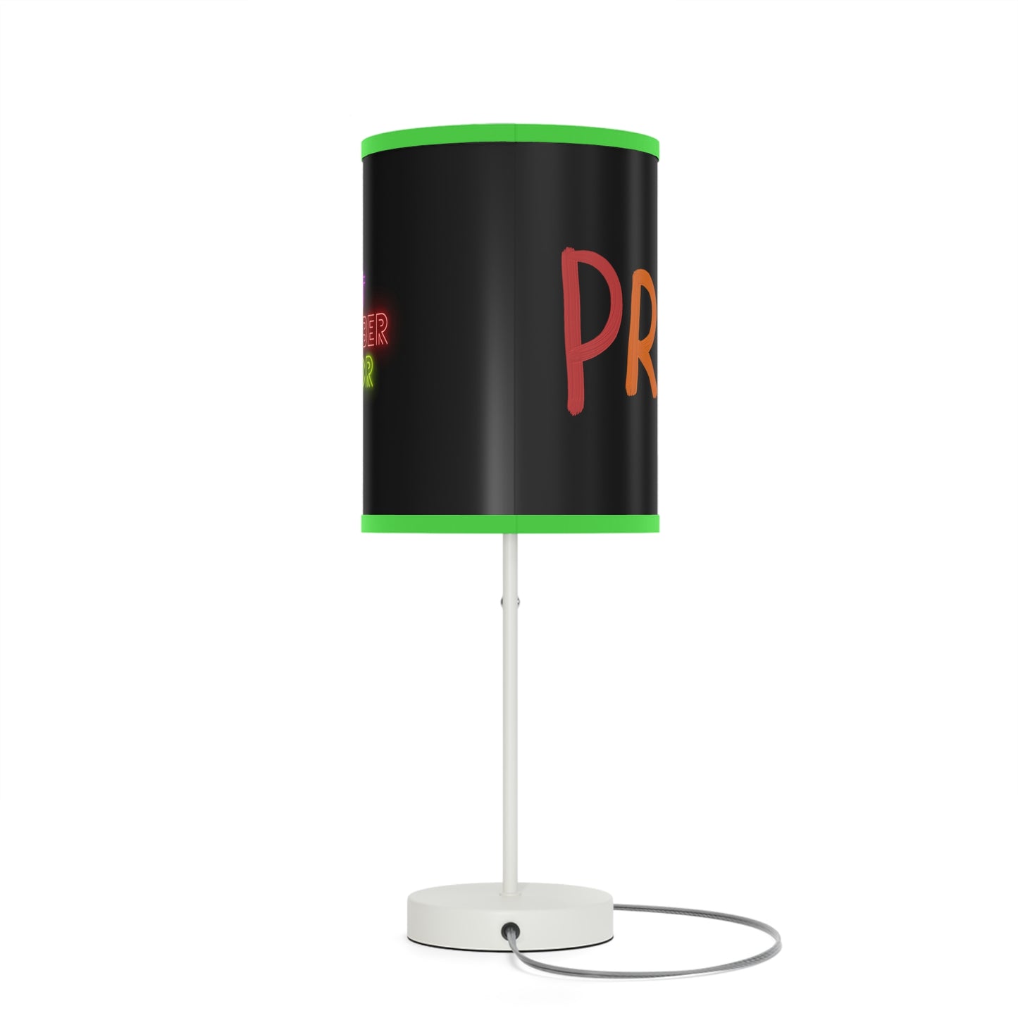 Lamp on a Stand, US|CA plug: LGBTQ Pride Black