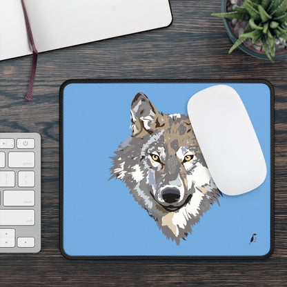 Gaming Mouse Pad: Wolves Lite Blue