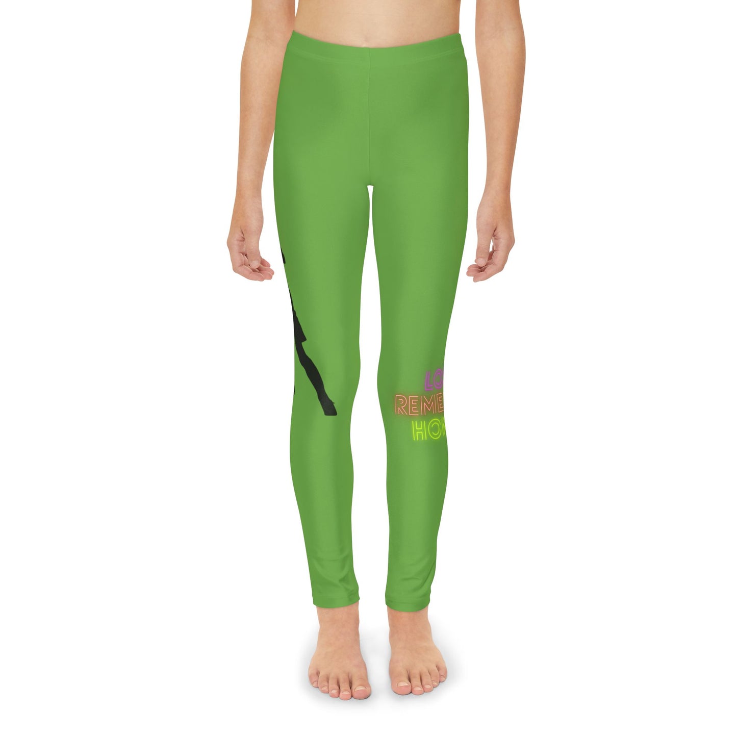 Youth Full-Length Leggings: Soccer Green